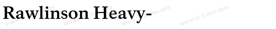 Rawlinson Heavy字体转换